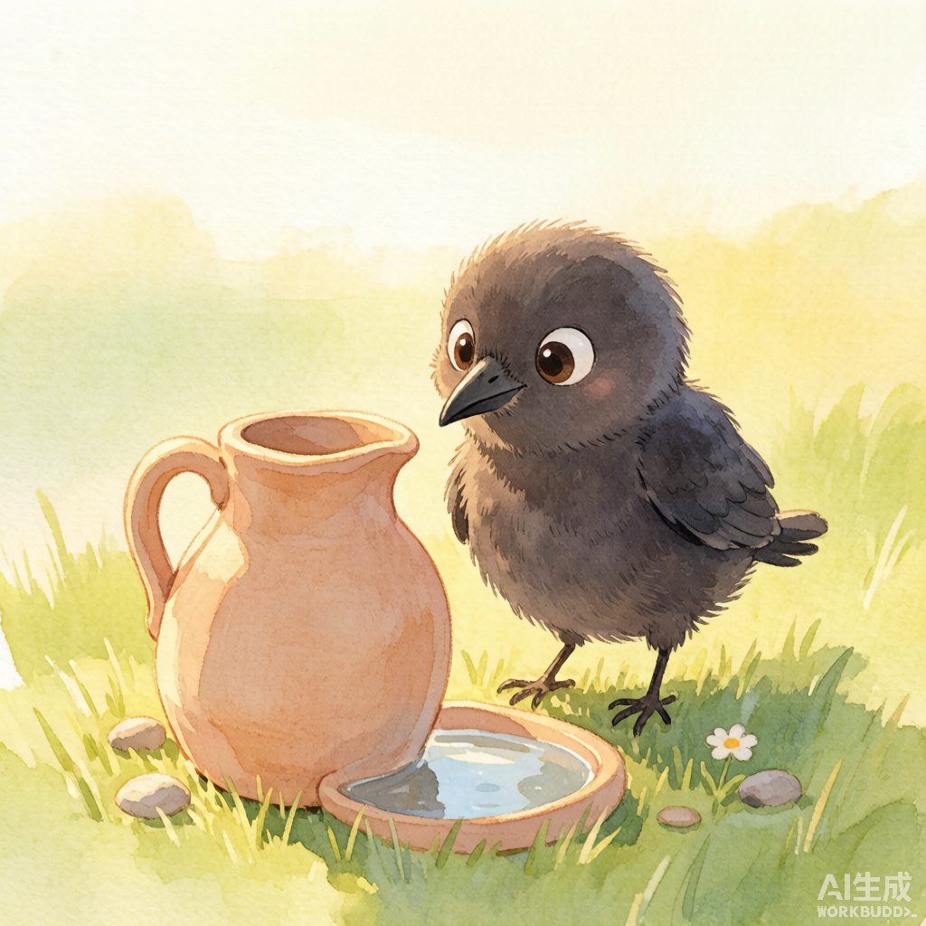 小乌鸦呱呱找水喝