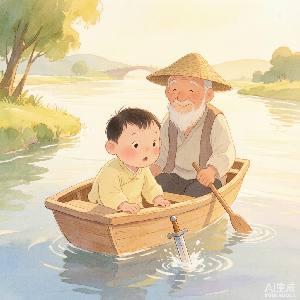 刻舟求剑：小阿舟和掉进河里的小木剑