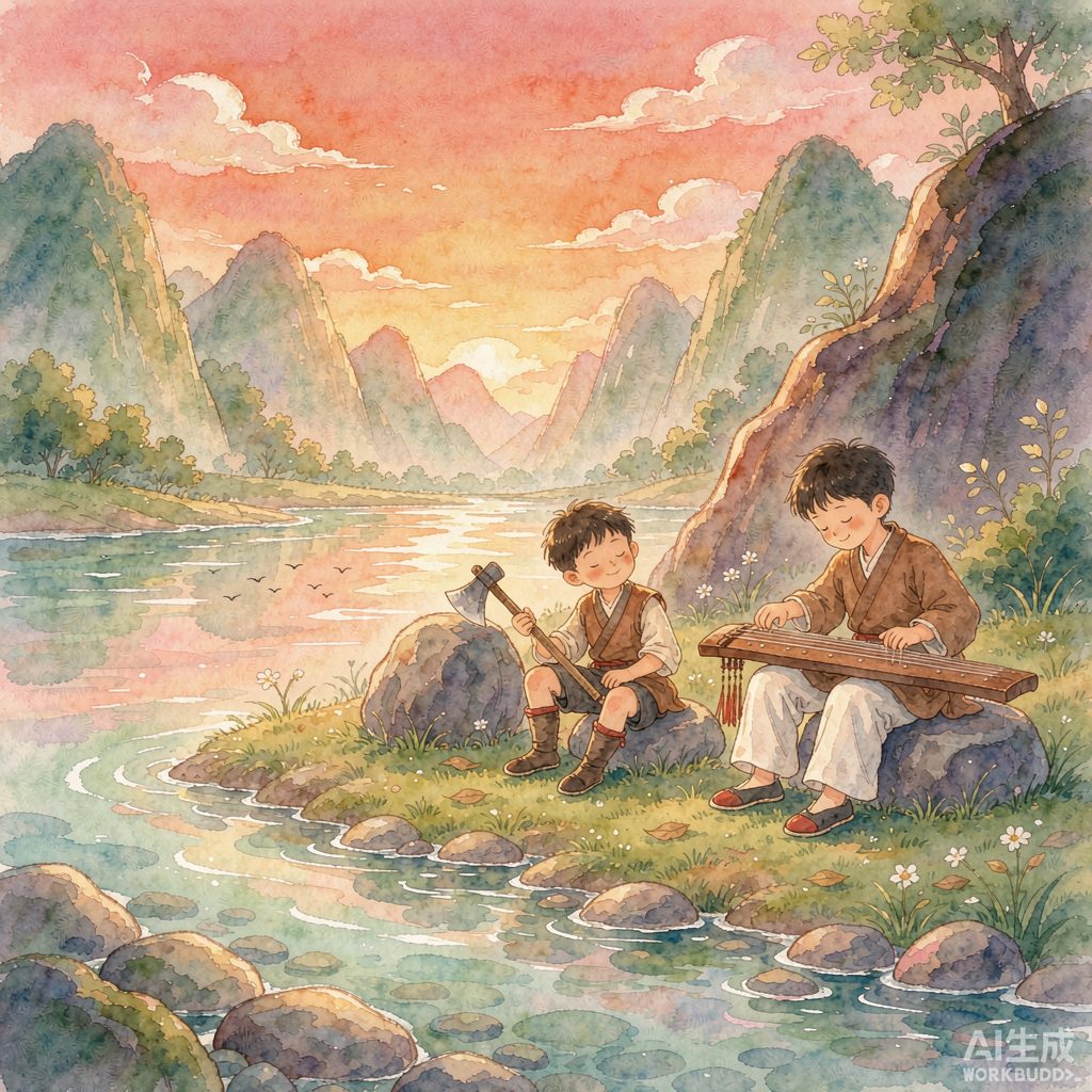 《儿童成语故事》· 高山流水：小伯牙和听得懂琴声的子期