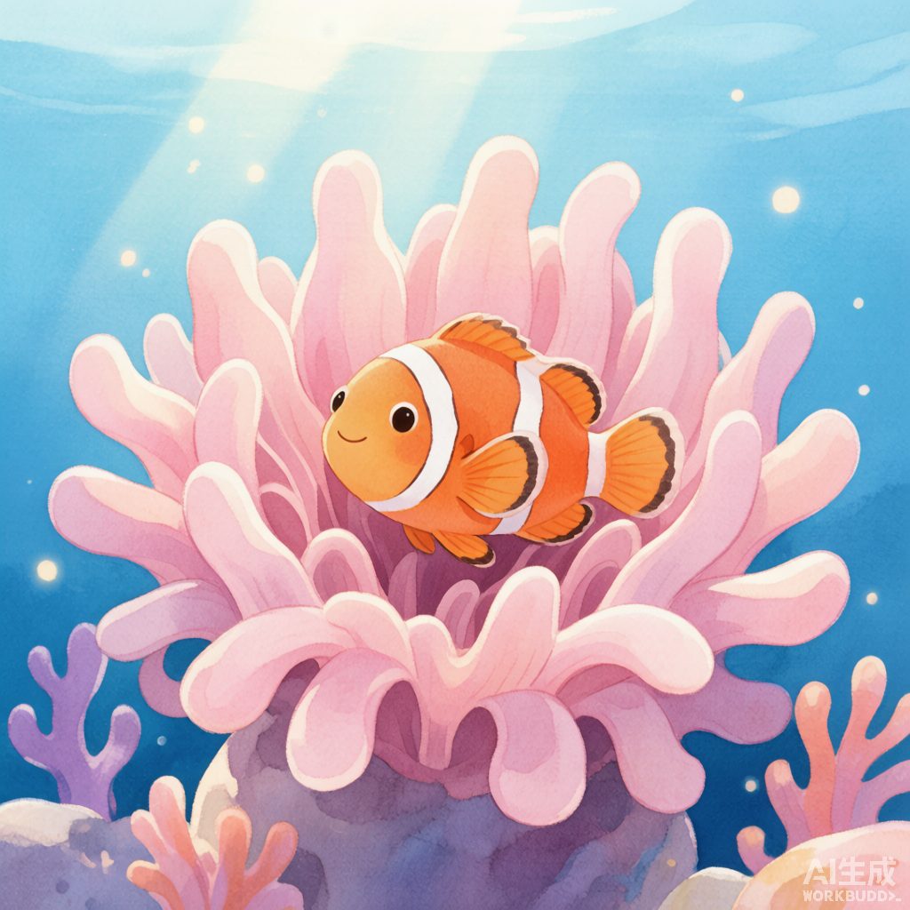 海洋生物儿童故事：橙橙和小海葵的约定