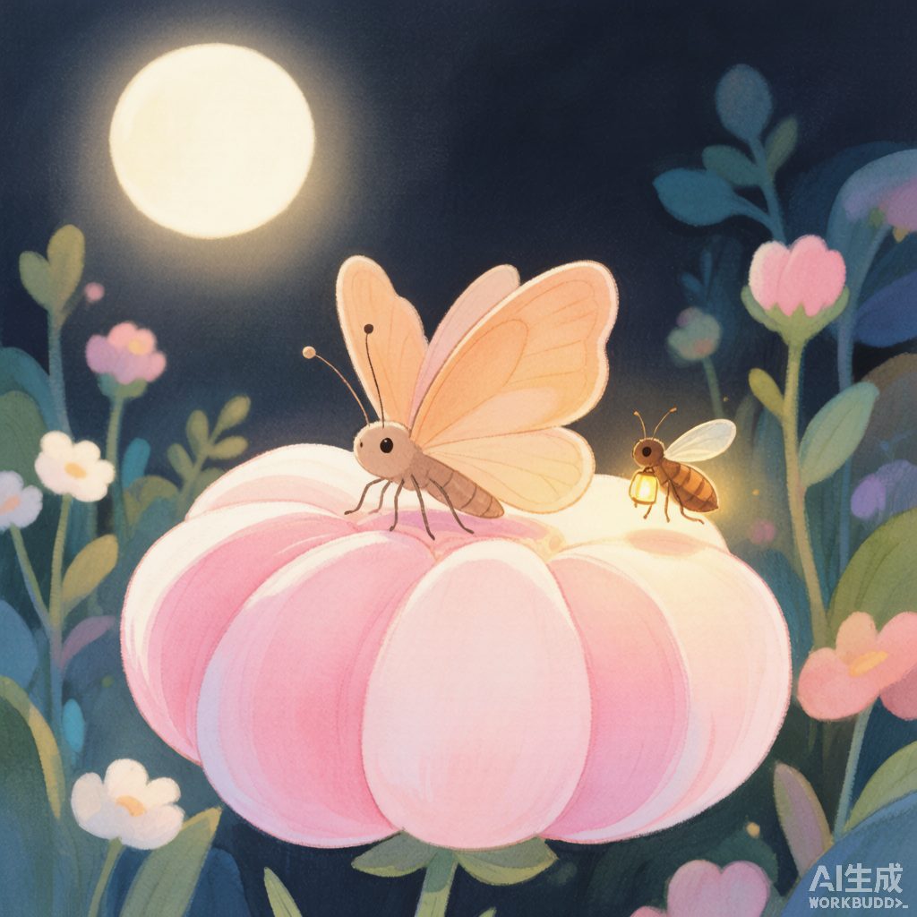 小蝴蝶斑斑的晚安花瓣床