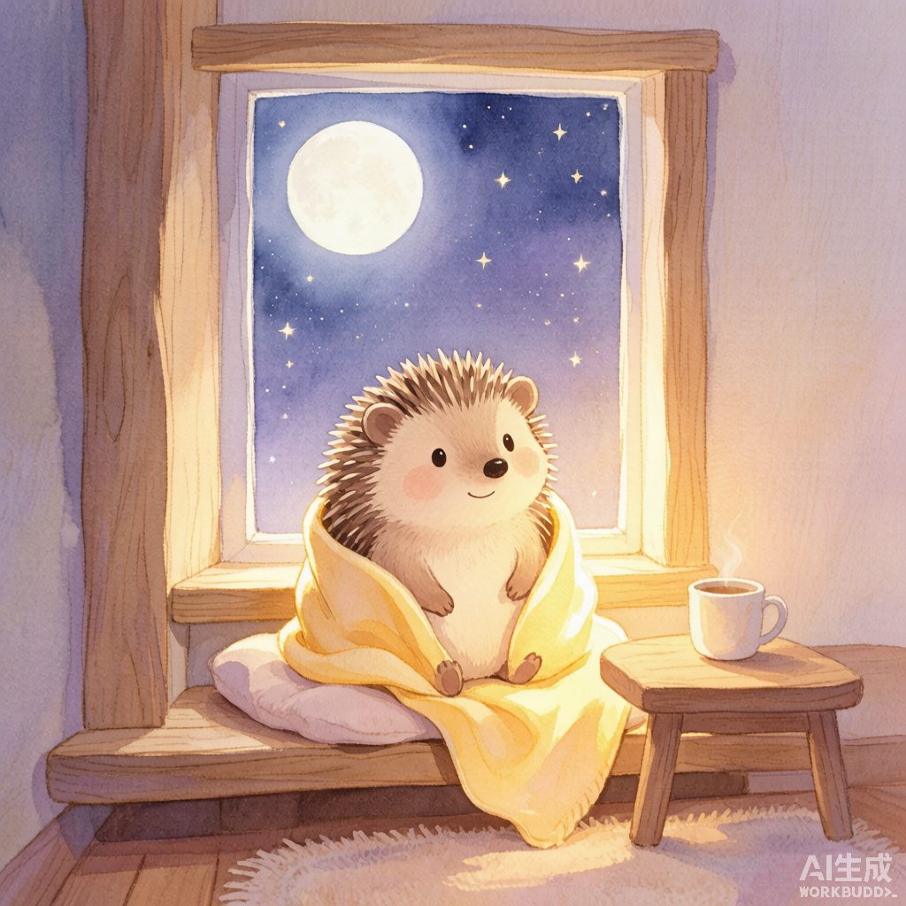 小刺猬的月光毯子