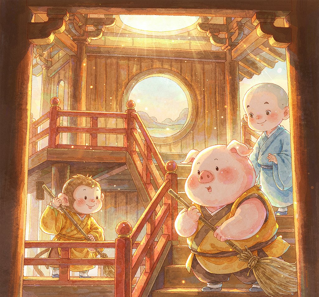 扫亮金光塔