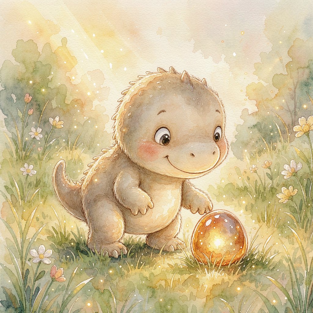 小恐龙的琥珀色小石头