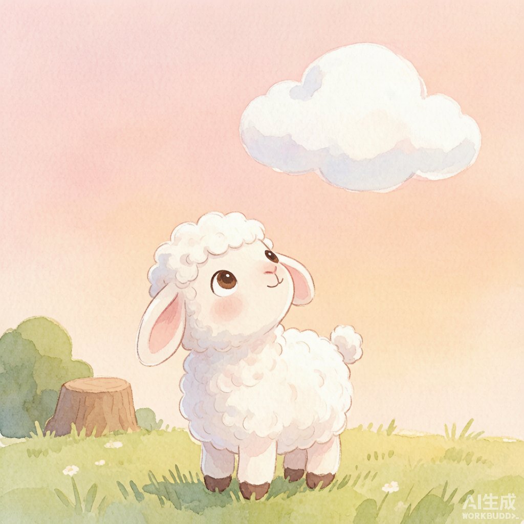 小绵羊咩咩的白云